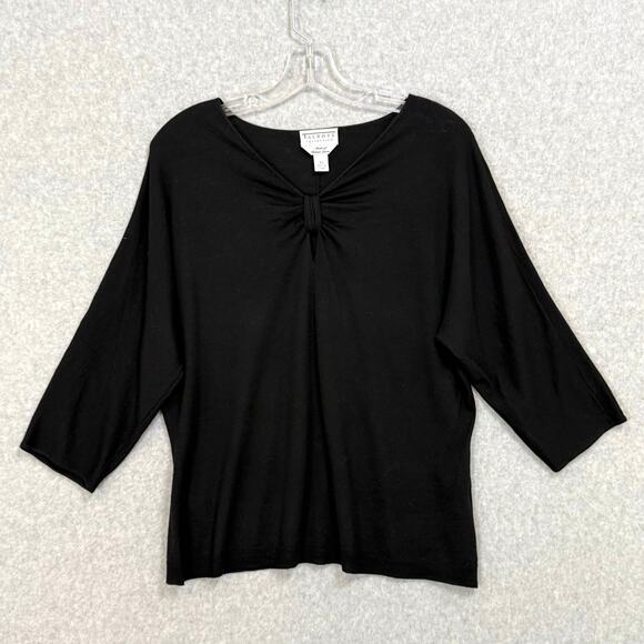 Talbots V-Neck Sweater Size XL 100% Italian Merino Wool Old Money Classic Basic - Picture 1 of 16